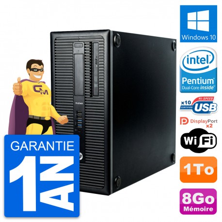 PC Tour HP ProDesk 600 G1 Intel G3220 RAM 8Go Disque Dur 1To Windows 10 Wifi