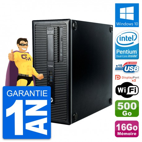 PC Tour HP ProDesk 600 G1 Intel G3220 RAM 16Go Disque Dur 500Go Windows 10 Wifi