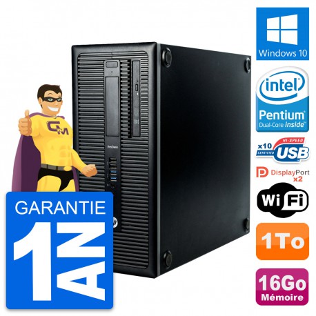 PC Tour HP ProDesk 600 G1 Intel G3220 RAM 16Go Disque Dur 1To Windows 10 Wifi