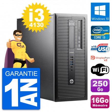 PC Tour HP ProDesk 600 G1 Intel i3-4130 RAM 16Go Disque 250Go Windows 10 Wifi
