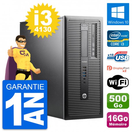 PC Tour HP ProDesk 600 G1 Intel i3-4130 RAM 16Go Disque 500Go Windows 10 Wifi