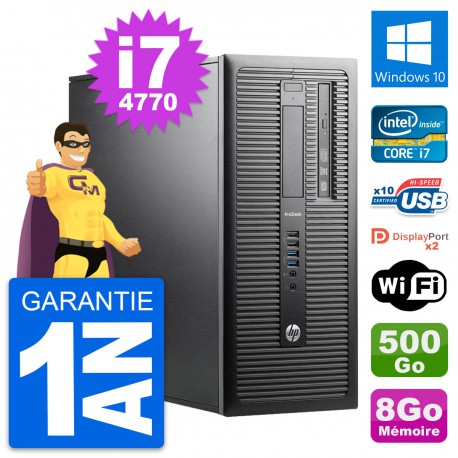 PC Tour HP ProDesk 600 G1 Intel i7-4770 RAM 8Go Disque Dur 500Go Windows 10 Wifi