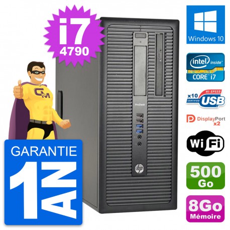 PC Tour HP ProDesk 600 G1 Intel i7-4790 RAM 8Go Disque Dur 500Go Windows 10 Wifi