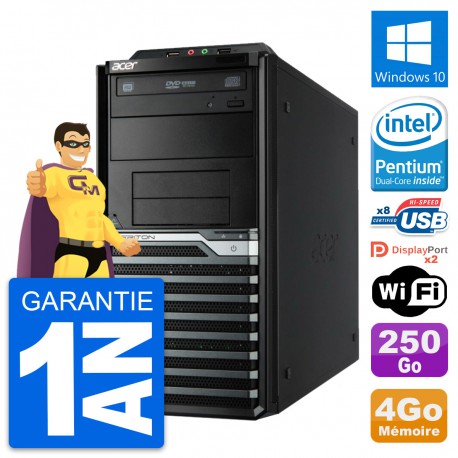 PC Tour Acer Veriton M4630G Intel G3220 RAM 4Go Disque Dur 250Go Windows 10 Wifi