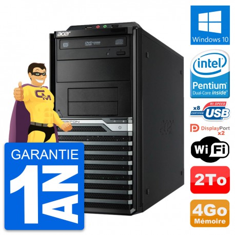 PC Tour Acer Veriton M4630G Intel G3220 RAM 4Go Disque Dur 2To Windows 10 Wifi