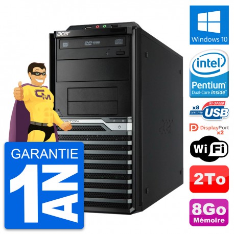 PC Tour Acer Veriton M4630G Intel G3220 RAM 8Go Disque Dur 2To Windows 10 Wifi