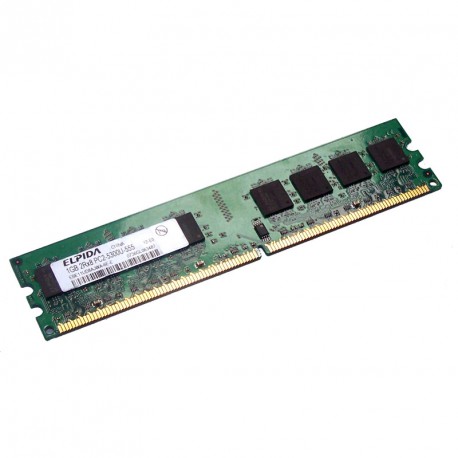 1Go RAM ELPIDA EBE11UD8AJWA-6E-E 240-Pin DIMM DDR2 PC2-5300U 667Mhz 2Rx8 CL5