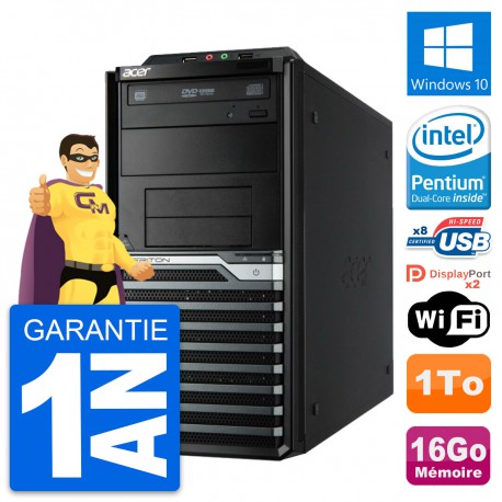 PC Tour Acer Veriton M4630G Intel G3220 RAM 16Go Disque Dur 1To Windows 10 Wifi