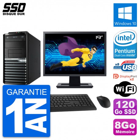 PC Tour Acer M4630G Ecran 19" Intel G3220 RAM 8Go SSD 120Go Windows 10 Wifi