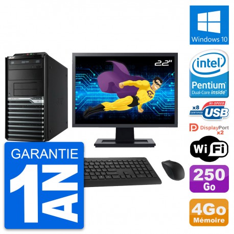 PC Tour Acer M4630G Ecran 22" Intel G3220 RAM 4Go Disque 250Go Windows 10 Wifi