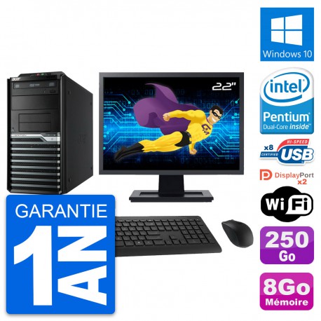 PC Tour Acer M4630G Ecran 22" Intel G3220 RAM 8Go Disque 250Go Windows 10 Wifi