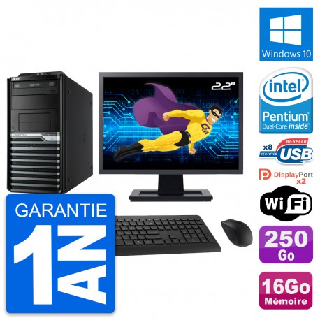 PC Tour Acer M4630G Ecran 22" Intel G3220 RAM 16Go Disque 250Go Windows 10 Wifi
