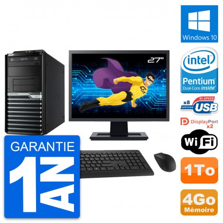 PC Tour Acer M4630G Ecran 27" Intel G3220 RAM 4Go Disque Dur 1To Windows 10 Wifi