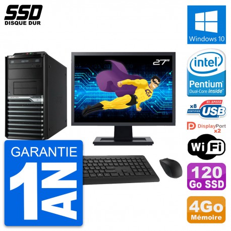 PC Tour Acer M4630G Ecran 27" Intel G3220 RAM 4Go SSD 120Go Windows 10 Wifi