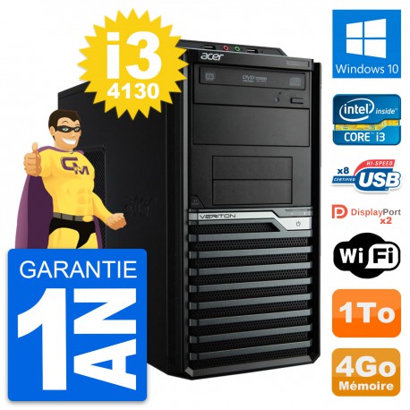 PC Tour Acer Veriton M4630G Intel i3-4130 RAM 4Go Disque Dur 1To Windows 10 Wifi