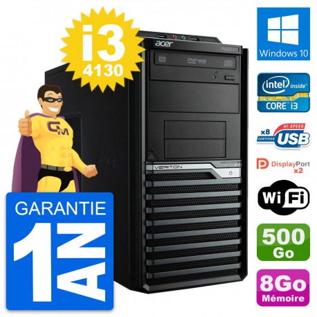PC Tour Acer Veriton M4630G Intel i3-4130 RAM 8Go Disque 500Go Windows 10 Wifi