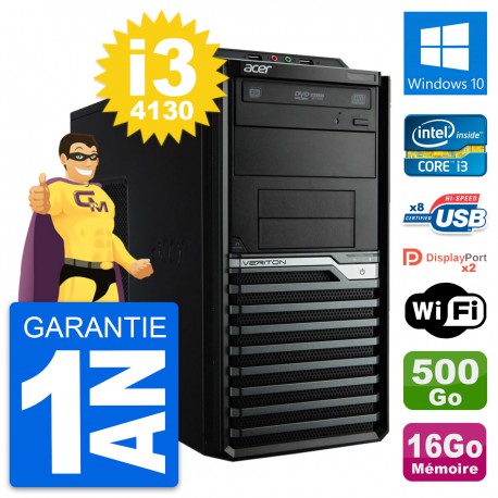 PC Tour Acer Veriton M4630G Intel i3-4130 RAM 16Go Disque 500Go Windows 10 Wifi