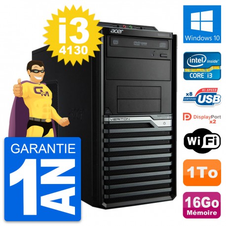 PC Tour Acer Veriton M4630G Intel i3-4130 RAM 16Go Disque 1To Windows 10 Wifi