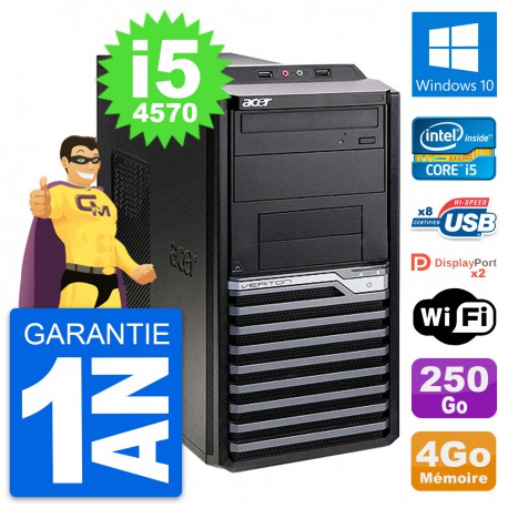 PC Tour Acer Veriton M4630G Intel i5-4570 RAM 4Go Disque 250Go Windows 10 Wifi