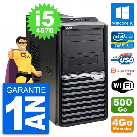 PC Tour Acer Veriton M4630G Intel i5-4570 RAM 4Go Disque 500Go Windows 10 Wifi
