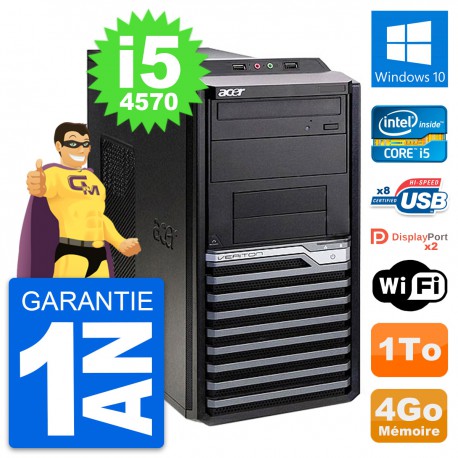 PC Tour Acer Veriton M4630G Intel i5-4570 RAM 4Go Disque Dur 1To Windows 10 Wifi