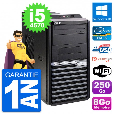 PC Tour Acer Veriton M4630G Intel i5-4570 RAM 8Go Disque 250Go Windows 10 Wifi