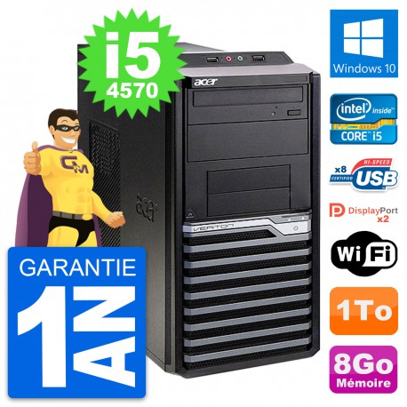 PC Tour Acer Veriton M4630G Intel i5-4570 RAM 8Go Disque Dur 1To Windows 10 Wifi