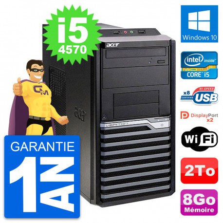 PC Tour Acer Veriton M4630G Intel i5-4570 RAM 8Go Disque Dur 2To Windows 10 Wifi