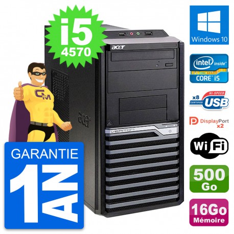 PC Tour Acer Veriton M4630G Intel i5-4570 RAM 16Go Disque 500Go Windows 10 Wifi