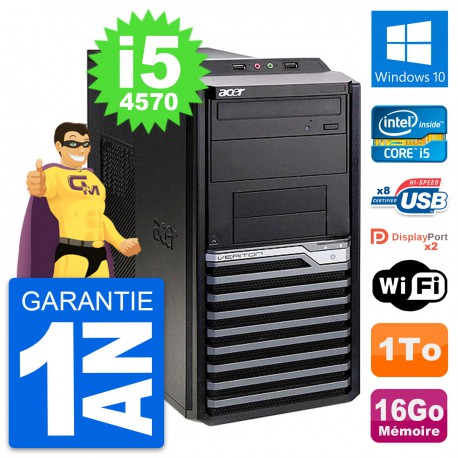 PC Tour Acer Veriton M4630G Intel i5-4570 RAM 16Go Disque 1To Windows 10 Wifi