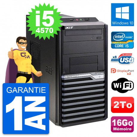 PC Tour Acer Veriton M4630G Intel i5-4570 RAM 16Go Disque 2To Windows 10 Wifi