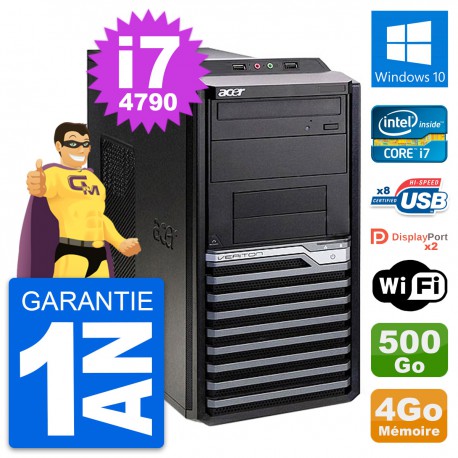 PC Tour Acer Veriton M4630G Intel i7-4790 RAM 4Go Disque 500Go Windows 10 Wifi