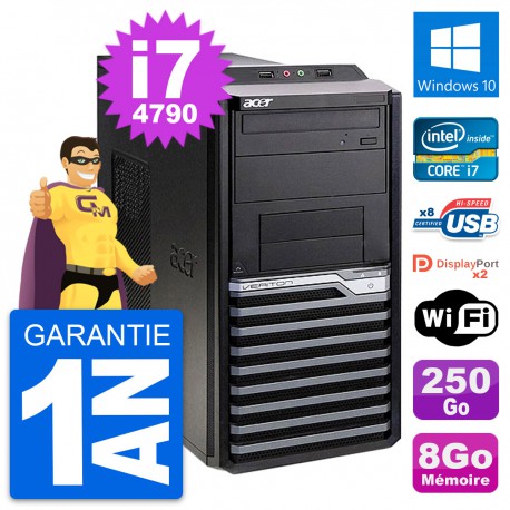 PC Tour Acer Veriton M4630G Intel i7-4790 RAM 8Go Disque 250Go Windows 10 Wifi