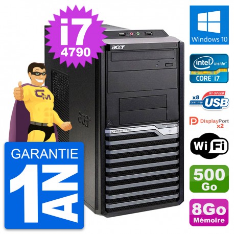 PC Tour Acer Veriton M4630G Intel i7-4790 RAM 8Go Disque 500Go Windows 10 Wifi