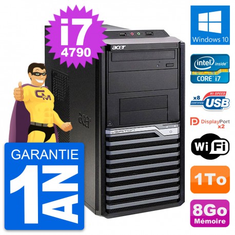 PC Tour Acer Veriton M4630G Intel i7-4790 RAM 8Go Disque Dur 1To Windows 10 Wifi