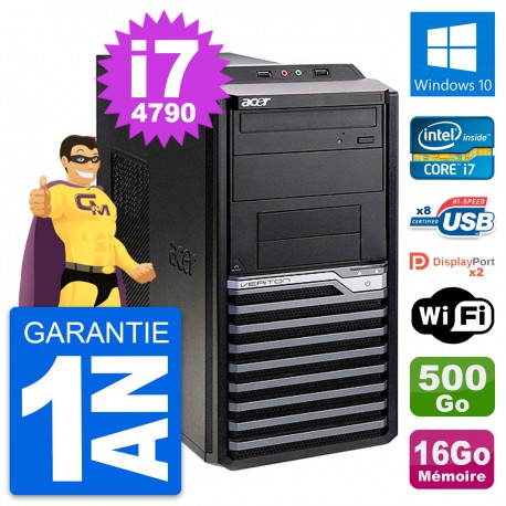 PC Tour Acer Veriton M4630G Intel i7-4790 RAM 16Go Disque 500Go Windows 10 Wifi
