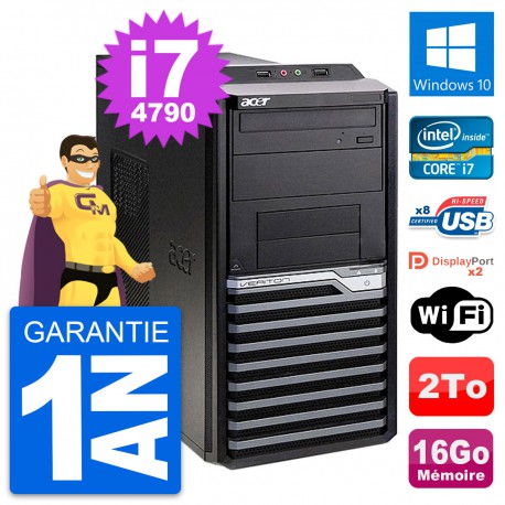 PC Tour Acer Veriton M4630G Intel i7-4790 RAM 16Go Disque 2To Windows 10 Wifi