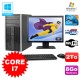 Lot PC Tour HP Elite 8200 Core I7 3,4Ghz 8Go 2To Graveur WIFI W7 + Ecran 19