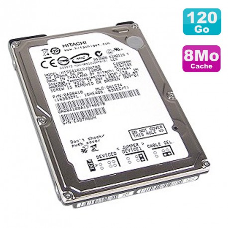 Disque Dur 120Go IDE ATA 2.5" Hitachi HTS541612J9AT00 5400RPM 8Mo Pc Portable